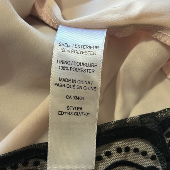 Ricki’s, Size 4, Beautiful Cream Lined, Black Mesh And Faux Velvet Overlay - Picture 9 of 10